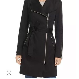 Mackage Estela Belted Trench Coat Black Small